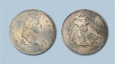 Flowing Hair Liberty Dollar (na snímku) je nejdražší mince světa. Před třemi... Flowing Hair Liberty Dollar (na snímku) je nejdražší mince světa. Před třemi...