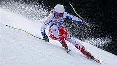 Ester Ledecká ve sjezdu v Garmisch-Partenkirchenu.