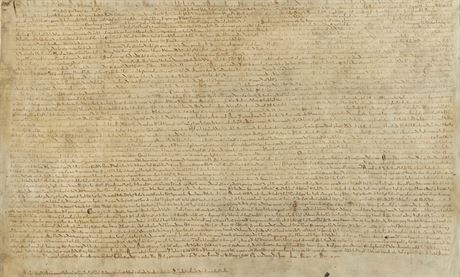 Velká listina práv a svobod, neboli Magna charta, která byla pvodn vydána v...