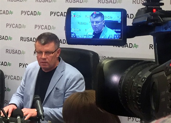 Nikita Kamaev na tiskov konferenci v listopadu loskho roku