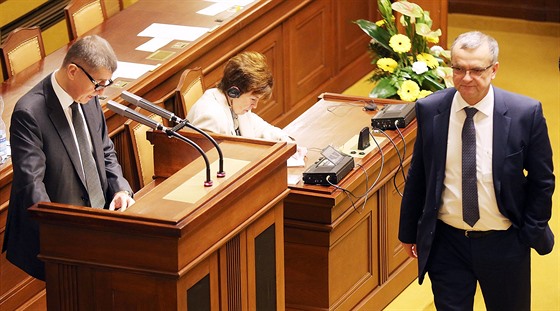 Ministr financí Andrej Babi (ANO) pi jednání Poslanecké snmovny o...