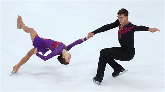 Anna Duková a Martin Bida na olympiád mládee v Lillehammeru.