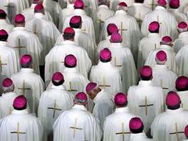 PAPE V MEXIKU. Duchovní se shromádili ke mi vedené papeem Frantikem v...