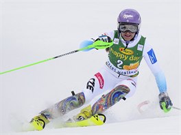 rka Strachov ve slalomu v Crans Montan.