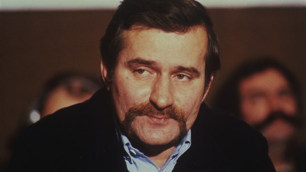 Lech Walesa na snmku z roku 1981, kdy stl v ele hnut Solidarita.