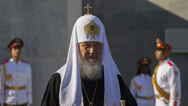 Patriarcha Kirill, hlava rusk pravoslavn crkve, pi nvtv Kuby (12. nora 2016)