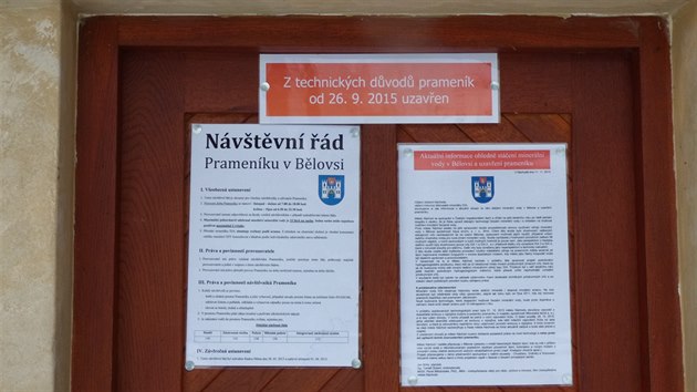 Uzaven pramenk minerlky Ida v Nchod-Blovsi