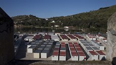 Stedisko pro migranty na ostrov Leros. (16. února 2016)