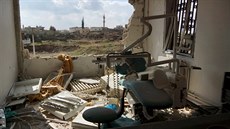 Rozbombardovaná klinika v provincii Derá na jihu Sýrie (11. února 2016)