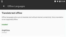 Microsoft Translator nov umouje stahovat slovníky pro off-line pouití.