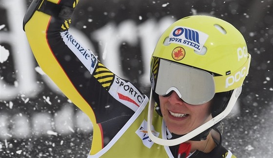 Marie-Michelle Gagnonová se raduje, vyhrála superkombinaci SP v Andoe.