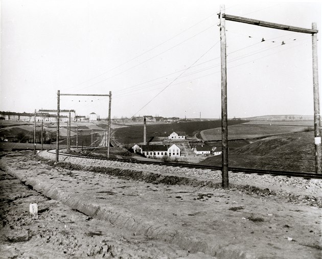 elezniní tra u Tábora v roce 1903