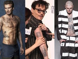 David Beckham, Johnny Depp, Rick Genest, Justin Bieber. Známí mui se...