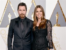 Christian Bale a Sibi Blazicová (Los Angeles, 28. února 2016)