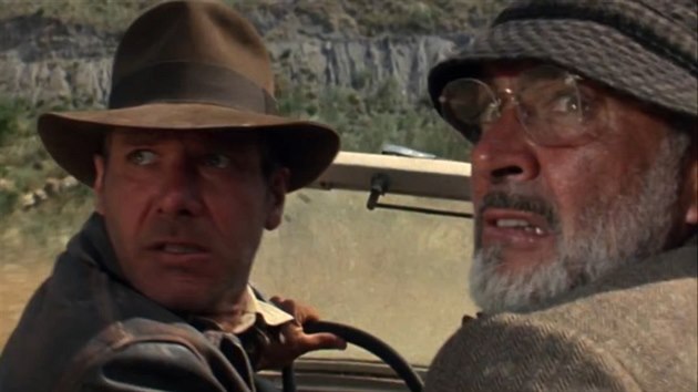 Harrison Ford a Sean Connery ve filmu Indiana Jones a posledn kov vprava