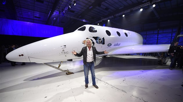 Richard Branson pedstavuje nov Spaceship Two Unity.