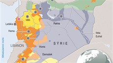 Kdo ovládá Sýrii (únor 2016)