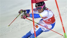 Frida Hansdotterová v paralelním slalomu ve Stockholmu.