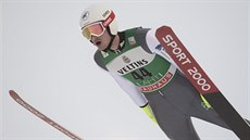Český skokan na lyžích Jakub Janda na můstku v Lahti. Český skokan na lyžích Jakub Janda na můstku v Lahti.