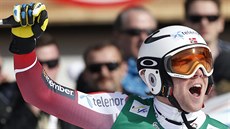 Norský lyžař Aleksander Aamodt Kilde po výhře v super-G Světového poháru v... Norský lyžař Aleksander Aamodt Kilde po výhře v super-G Světového poháru v...
