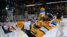 Litvínovský útočník Kristian Reichel se raduje ze svého gólu proti Karlovým... Litvínovský útočník Kristian Reichel se raduje ze svého gólu proti Karlovým...