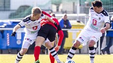 Momentka z duelu Hradce Králové (bílá) a Táborska Momentka z duelu Hradce Králové (bílá) a Táborska