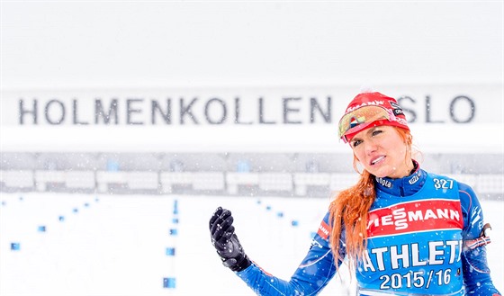 NESPOKOJEN. Gabriela Soukalov pi trninku ped sprintem v Oslu.