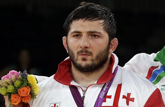 Gruzínský zápasník Davit Modzmanavili se stíbrem z olympiády v Londýn