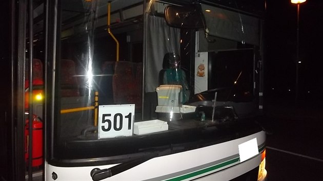 V linkovm autobusu, po kterm vandal kmen hodil,  zrovna sedl pouze idi.