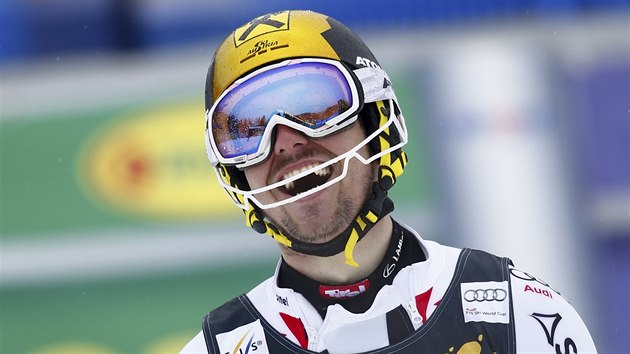 Rakousk lya Marcel Hirscher se raduje v cli slalomu v Kranjske Goe.