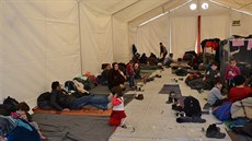Tábor pro uprchlíky  na ostrov Chios. (5. bezna 2016)