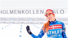 NESPOKOJENÁ. Gabriela Soukalová pi tréninku ped sprintem v Oslu.
