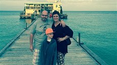 Zdenka Pohlreich se svým manelem a synem na dovolené na Florid