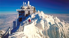 Meteorologická stanice na vrcholu Lomnického štítu ve Vysokých Tatrách... Meteorologická stanice na vrcholu Lomnického štítu ve Vysokých Tatrách...