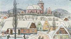 Josef Lada, Zima na vsi, 1942 Josef Lada, Zima na vsi, 1942