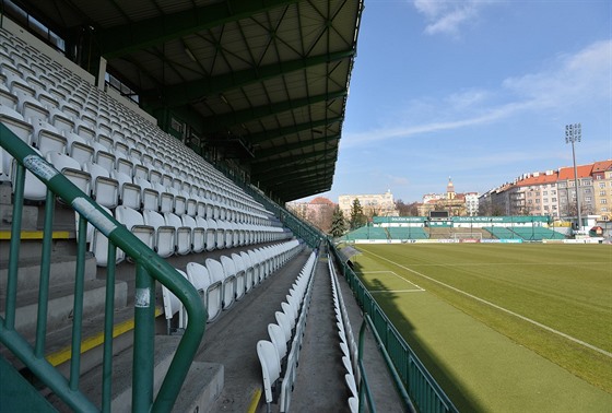 Stadion olíek v praských Vrovicích, kde hrají své domácí zápasy fotbalisté...