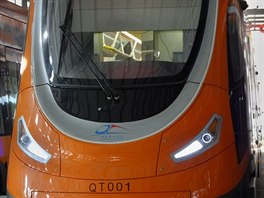 První vyrobený kus. ínská tramvaj 27T je pipravena na osazení...