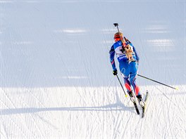 Gabriela Soukalov na trati zvodu tafet na MS v Oslu.