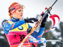 Gabriela Soukalov bhem sprintu Svtovho pohru v ruskm Chanty-Mansijsku
