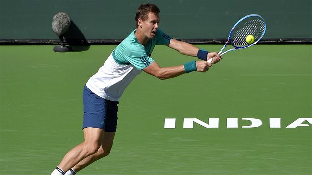 Tomá Berdych na turnaji v Indian Wells