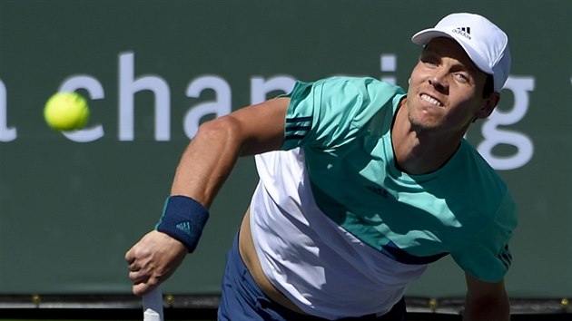 Tom Berdych na turnaji v Indian Wells