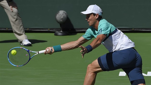 Tom Berdych na turnaji v Indian Wells