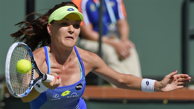 Agnieszka Radwask na turnaji v Indian Wells