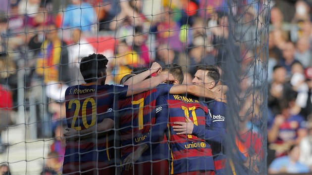 Glov radost fotbalist Barcelony v duelu proti Getafe