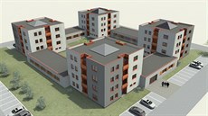 Vizualizace nového sídliště v kasárnách na Hůrkách. Vizualizace nového sídliště v kasárnách na Hůrkách.