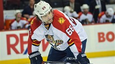 Jaromír Jágr v utkání proti Islanders. Jaromír Jágr v utkání proti Islanders.