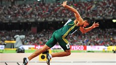 Wayde van Niekerk na světovém šampionát v Pekingu Wayde van Niekerk na světovém šampionát v Pekingu