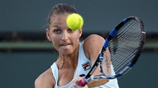 Česká tenistka Karolína Plíšková v duelu s Britkou Johannou Kontaovou. Česká tenistka Karolína Plíšková v duelu s Britkou Johannou Kontaovou.