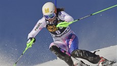 Slovenská lyaka Veronika Velez Zuzulová ve slalomu ve Svatém Moici.