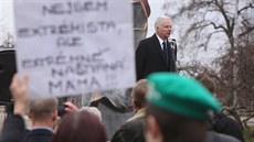 Na demonstraci vystoupil i Miroslav Sládek. (12.3.2016) Na demonstraci vystoupil i Miroslav Sládek. (12.3.2016)